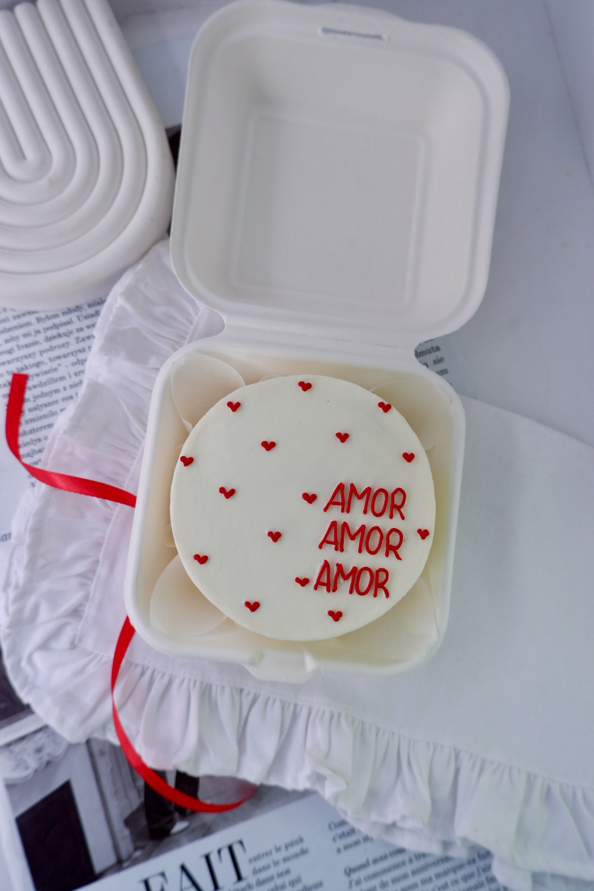 Торт с признанием в любви.